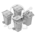 3D printed set Plastic Trash Bins - Plastikowe kosze na śmieci 4 szt.