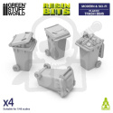 3D printed set Plastic Trash Bins - Plastikowe kosze na śmieci 4 szt.