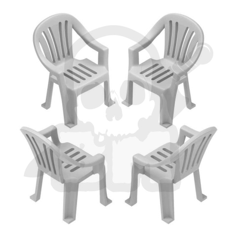 3D printed set Plastic Chairs - Plastikowe krzesła 4 szt.