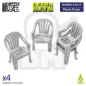 3D printed set Plastic Chairs - Plastikowe krzesła 4 szt.