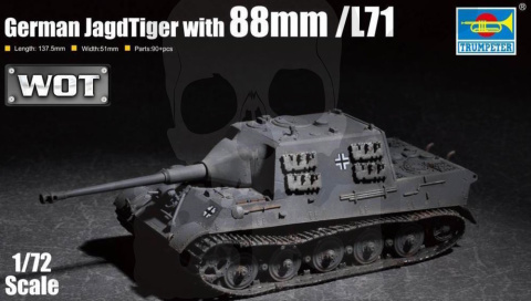 Trumpeter 07166 German Jagdtiger 88mm kwk L/71 1:72
