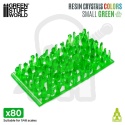 Small Green Crystals Resin Set - zielone kryształki 80 szt.