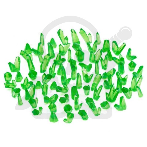 Small Green Crystals Resin Set - zielone kryształki 80 szt.