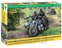 1:35 Zündapp K800 with sidecar and crew German WWII motorcycle motocykl