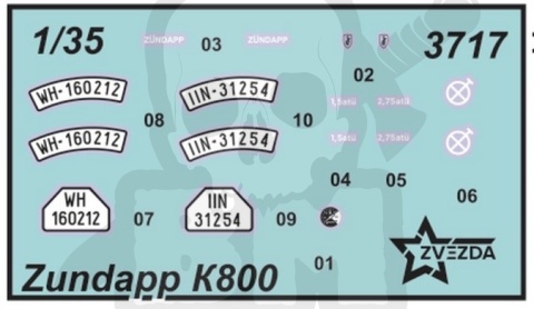 1:35 Zündapp K800 with sidecar and crew German WWII motorcycle motocykl