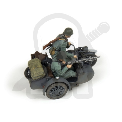 1:35 Zündapp K800 with sidecar and crew German WWII motorcycle motocykl
