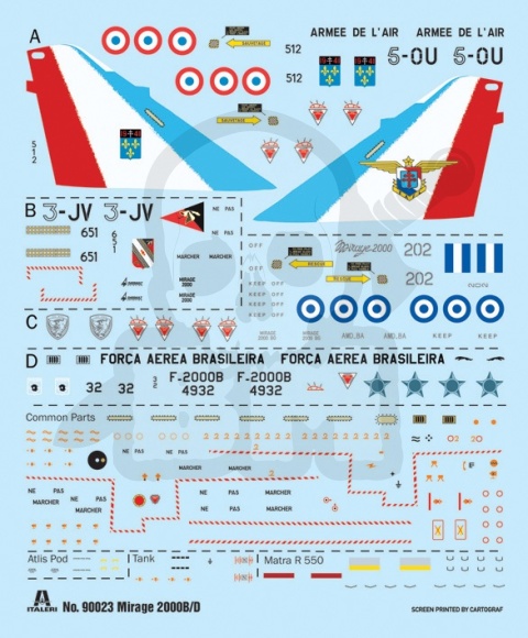 1:72 Model samolotu Mirage 2000 B/D