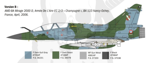 1:72 Model samolotu Mirage 2000 B/D