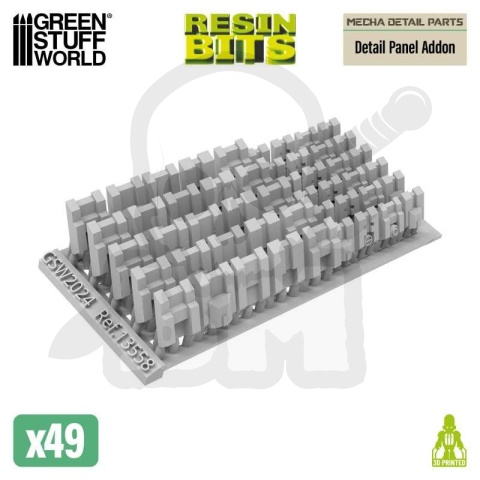 3D printed set - Mecha Detail Parts - Detail Panel Addon