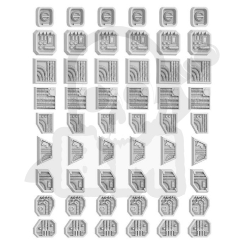 3D printed set - Mecha Detail Parts - Control Panel Accessories - do paneli