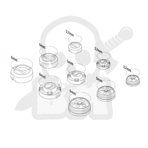 3D printed set - Mecha Detail Parts - Round Joint Mold Detail Part częśći