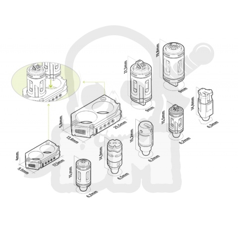 3D printed set - Mecha Detail Parts - Energy Cells - ogniwa energetyczne 20