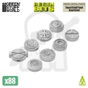 3D printed set - Mecha Detail Parts - Round Detail Panel Assortment