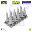 3D printed set - Traffic Cones 1:35 - pachołki drogowe 10 szt.