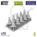 3D printed set - Traffic Cones 1:48 - pachołki drogowe 10 szt.