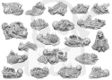 3D printed set Skeleton Remains 1:48 - szkielety 20 szt.
