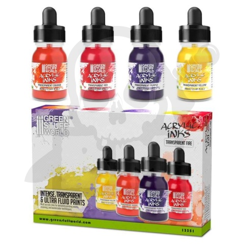 GSW Acrylic Inks Set - Transparent Fire (4x 30ml)