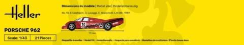 Heller 56109 Starter Set Porsche 962 1:43