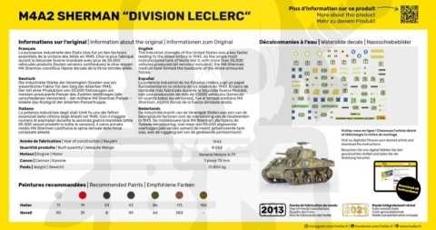 Heller 79894 M4 M4A2 Sherman Division Leclerc 1:72
