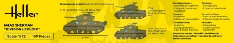 Heller 79894 M4 M4A2 Sherman Division Leclerc 1:72