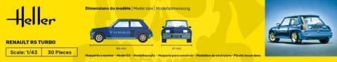 Heller 80150 model samochodu Renault R5 Turbo - 1:43