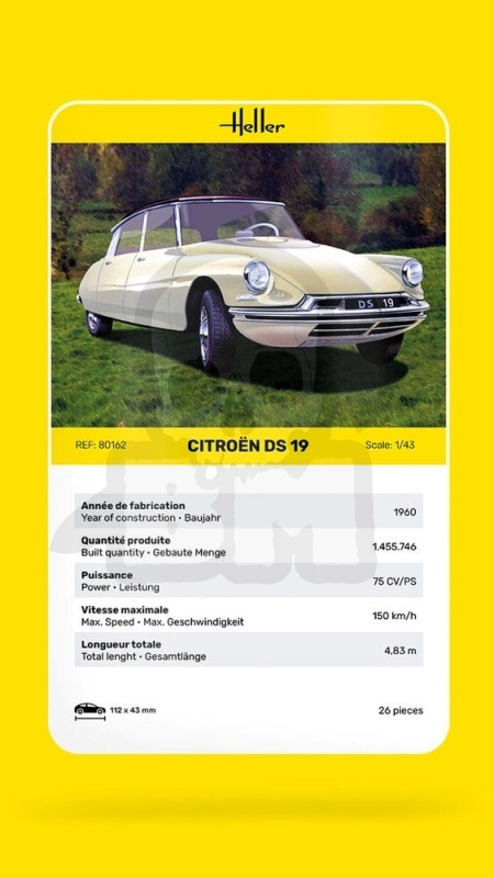 Heller 80162 Model samochodu Citroen DS 19 - 1:43