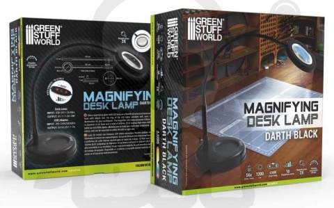 Lampa biurkowa z lupą - Darth Black - czarna