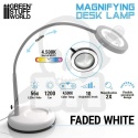 Lampa biurkowa z lupą - Faded White - biała