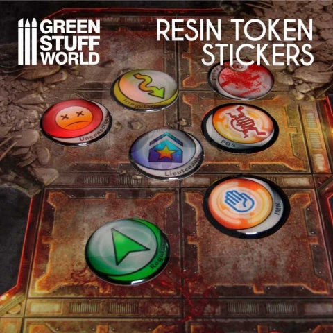Resin Token Stickers 15mm 88 szt.