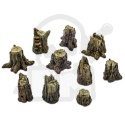 3D printed set - Small Tree Stumps - pieńki 10 szt.