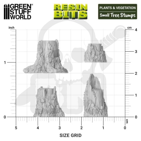 3D printed set - Small Tree Stumps - pieńki 10 szt.