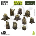 3D printed set - Small Tree Stumps - pieńki 10 szt.