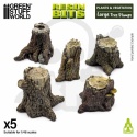 3D printed set - Large Tree Stumps - pieńki 5 szt.