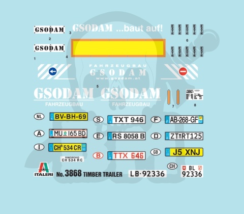 1:24 Model naczepy do przewozu kłód drewna Timber Trailer
