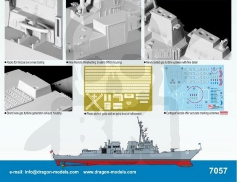 1:700 Niszczyciel rakietowy U.S.S. Pinckney DDG-91