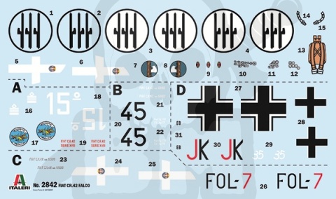 1:48 Model nocnego myśliwca FIAT CR.42 Falco Assault/Night Fighter