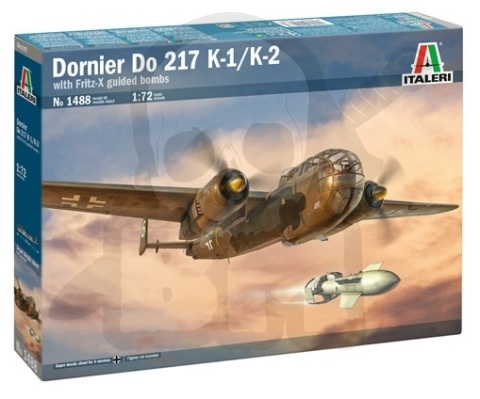 1:72 Model bombowca Dornier Do 217 K-1/K-2 with Fritz-X guided bombs