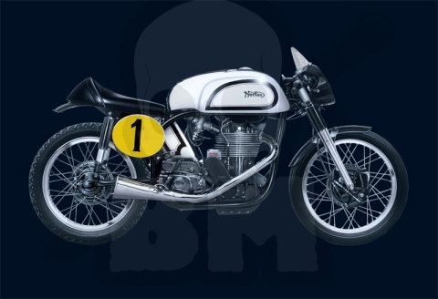1:9 Model motocykla Norton Manx 550 cc