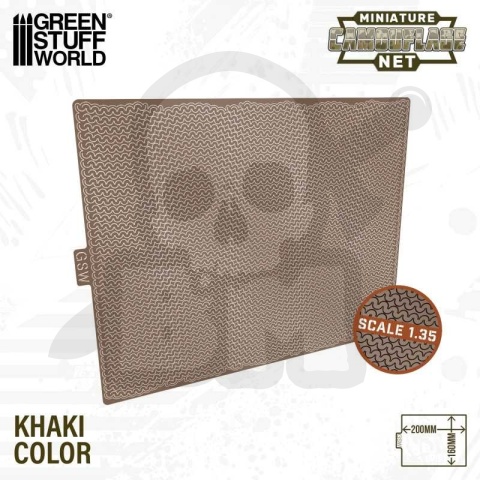Miniature Camouflage Nets Khaki 1:35 - miniaturowa siatka maskująca
