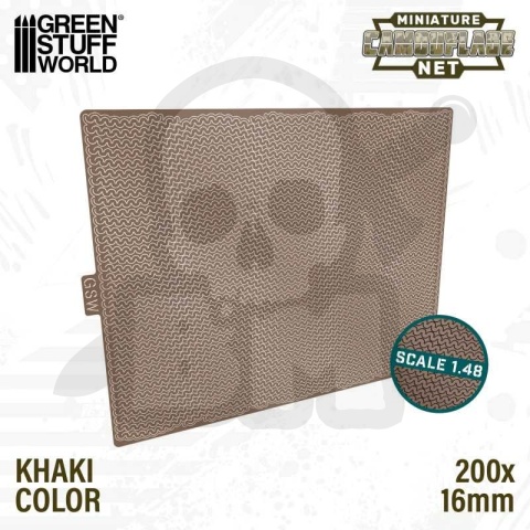 Miniature Camouflage Nets Khaki 1:48 - miniaturowa siatka maskująca