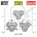 3D Printed Set - Plague God Bucklers 1:48 - tarcze/puklerze boga zarazy 10 szt.