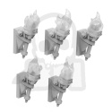 3D printed set - Wall Torches for 3mm LEDs 1:48-1-35 - pochodnie 5 szt.