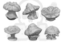 3D printed set Chunky Mushrooms XL 1:48 - grube grzyby 6 szt.