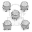 3D printed set - Magic Cauldrons for 3mm LEDs 1:48 - kociołki 5 szt.