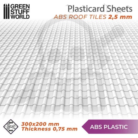 ABS Plasticard - Dachówki Teksturowane blachy - A4