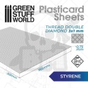 ABS Plasticard - Podwójny diamentowy arkusz teksturowany A4