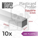 ABS Plasticard - profile ROD 2mm 10 szt.
