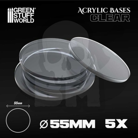 Acrylic Bases Clear 55 mm podstawki pod figurki 5 szt.
