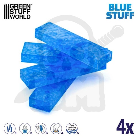 Blue Stuff Mold 4 Bars - materiał do odlewów 4 paski