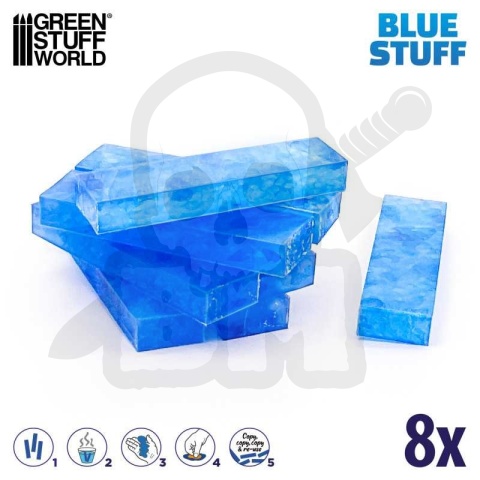 Blue Stuff Mold 8 Bars - materiał do odlewów 8 pasków